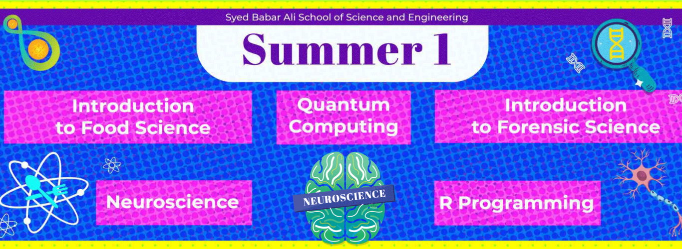 Syed Babar Ali School of Science and Engineering (SBASSE) presents  STEM (Science, Technology, Engineering, Mathematics) Courses for Summer I, 2021.