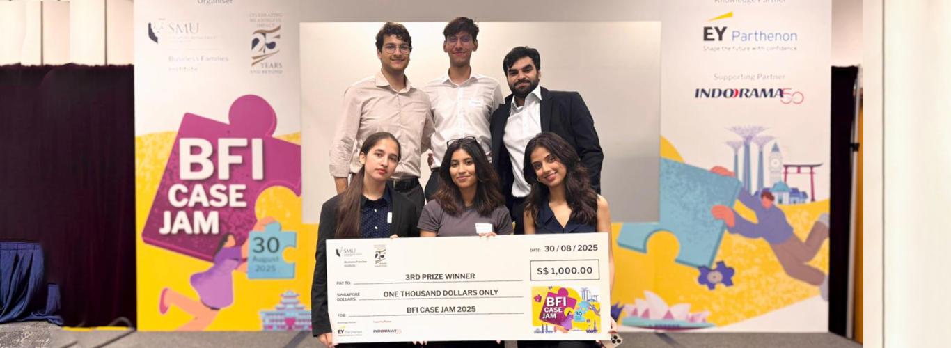 SDSB Team Wins 3rd Place at the BFI Case Jam in Singapore